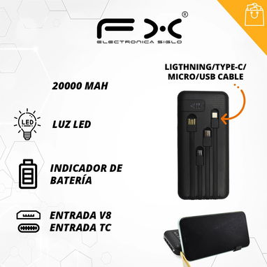 Powerbank FX MA-103D 20000mah con panel solar - 2/3