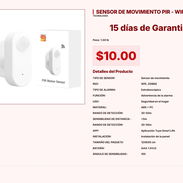 Alarma PIR WiFi de Pared con Batería AAA y Advertencia Visual Pro VPT#-0273 - Img 55437661