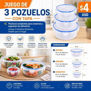 JUEGO DE 3 POZUELOS CON TAPA - Img 57574965
