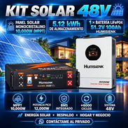 Vendo kit solar de 48volt,panel solar+bateria e inversor solar Humsienk de 5kw nuevo en caja - Img 58258079