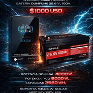 INVERSOR SUMRY 4000W + BATERÍA DUMFUME 25.6V 100AH - Img 58059347