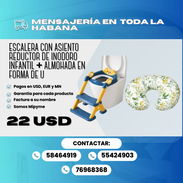 👶 ESCALERA CON ASIENTO + REDUCTOR DE INODORO INFANTIL + ALMOHADA EN FORMA DE U 💰 Precio: $22 USD - Img 56929741