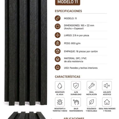 Lambrines paneles decorativos wpc y pvc precio de 1ra mano - 4/5