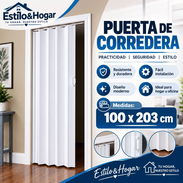 Puerta de corredera: Medida 100x203cm ▪︎Originalmente trae el marco arriba. ✨💦💨🌹🌸 - Img 57913780