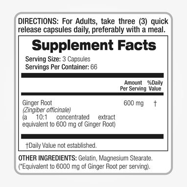 Raíz de Jengibre 6000mg (FITO MEDIC'S · 200 cápsulas) - 6/8