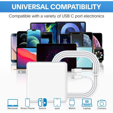 Cargador Mac Book Pro - Cargador USB C De 118 W Cargador Rápido Compatible Con MacBook Pro/Air, M1 M2 M3 M4 M5, Ipad Pro - Img 125570204