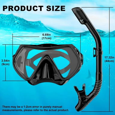 Set de buceo de marco rojo, cristal templado - Img 120674878