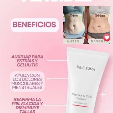 🌶️ Gel Paprika y Chile Dr. C. Tuna Farmasi | Reafirmante Anticelulitis | Dolor Muscular - Img 121056968