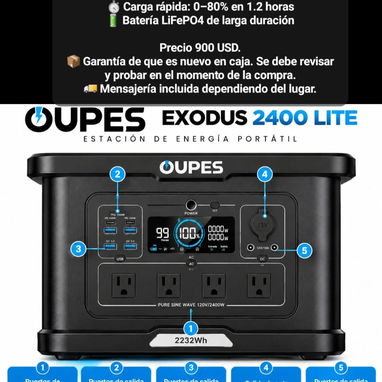 Oupes Exodus, Jackery Oukitel, Aferiy, varios modelos de estaciones de energía, tenemos también Ecoflow y Bluetti - 3/8