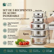 Set de 5 cazuelas de acero inoxidable - Img 55757530