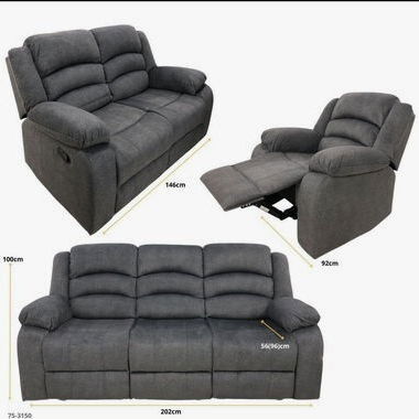 Juego de sofa y butacas reclinables - Img 122332607