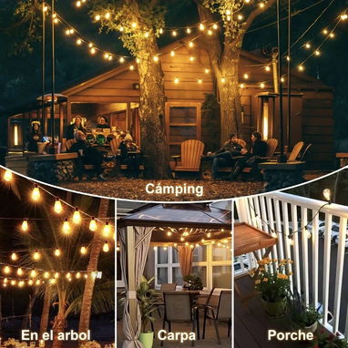 LUCES LED VINTAGE EXTERIOR 15m NUEVAS - Img 110618545