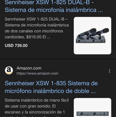 Micrófono inalámbrico(doble) SENNHEISER  al 52410222 - Img 93135686