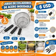 Juego de Coladores de Acero Inoxidable - Img 57855428