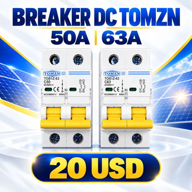 Breaker AC CHINT 25A-125A + DC TOMZN 50A/63A | Protector 80A | Paneles Solares | Garantía - 5/10