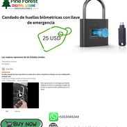 * Candado de huellas biòmetricas con llave de emergencia - Img 55795770