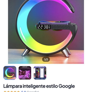 Lampara cargador bocina inteligente estilo Google - 4/4