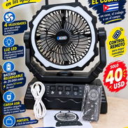 Ventilador recargargable de calidad, barato, con mando y linterna, nuevo en su caja con certificado de propiedad - Img 58170965