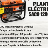 Planta eléctrica Marca Saco 1200w - Img 58102252