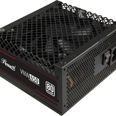Rosewill VNW 650W 80+ certificado blanco, diseño PFC activo no modular, fuente de alimentación de bajo ruido 52815418 - Img 122538596