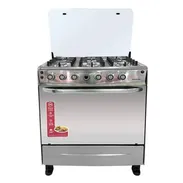 Cocina de gas con horno de 6 quemadores con magneto y asador e ignición de pulso - Img 54912626