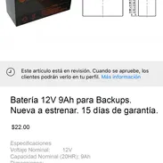 Baterías nuevas de 12Vx9Ah con 15 días de garantía. - Img 47677922