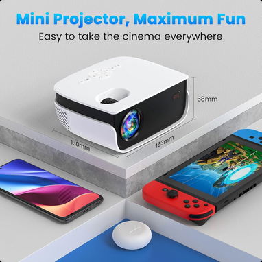 (X) Proyector para exteriores, mini proyector para cine en casa, compatible con 1080P $67.16 - Img 126574521