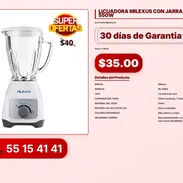 LICUADORA MILEXUS CON JARRA DE VIDRIO 550W VPT-0177 - Img 56216105