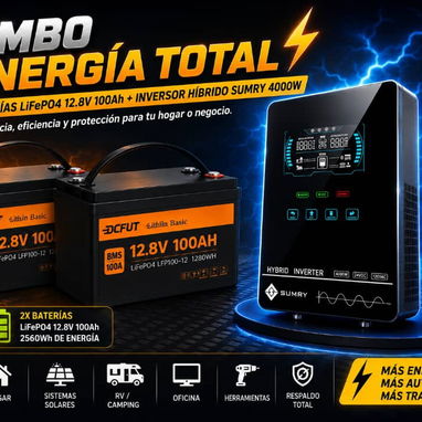 Combo: Inversor Híbrido Sumry 4000w + batería - 2/2