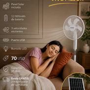 Ventilador recargable con panel solar Habana - Img 55615124