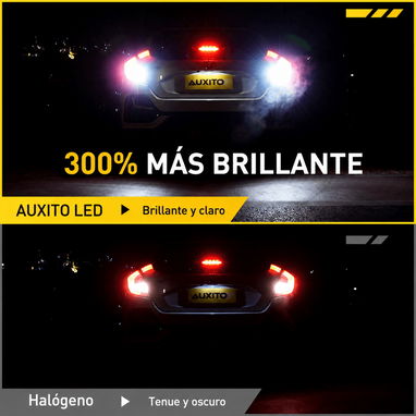 Bombillo LED AUXITO 1157 Doble Filamento P21/5W BAY15D 6500K Blanco (2 Unidades) - 7/9