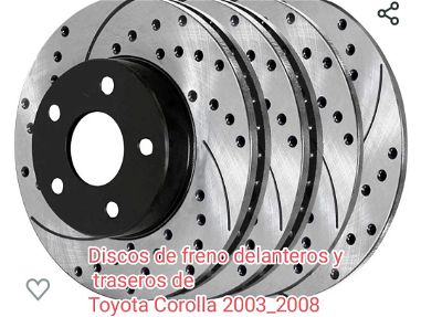 Pareja de discos de freno delanteros originales nuevos calados de Toyota Corolla 2003 al 2008 - Img main-image-45555149