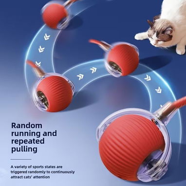 ☎️53544655 🛵 Entrega Disponible ⭐Pelota Interactiva Eléctrica para Gatos ( Verde ) ⭐ - 9/9
