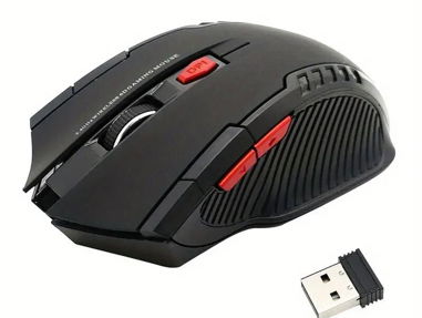 Mouse gamer inalámbrico: - 1600 DPI  - Ergonómico  - requiere 2 baterias AAA  - Con 6 botones. Nuevo en caja Colores: Ro - Img main-image-45795680