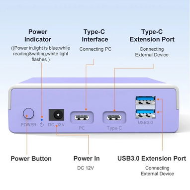 ➡️CAJA MODERNA USB 3.2 PARA DISCOS DUROS DE LAPTOP O ESCRITORIO(3.5 Y 2.5 DE TAMAÑO) - Img 103156157
