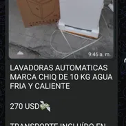 LAVADORAS AUTOMATICAS MARCA CHIQ DE 10 KG AGUA FRIA Y CALIENTE 270 USD💸 TRANSPORTE INCLUÍDO EN DEPENDENCIA DEL LUGAR - Img 55883369