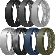 Anillos de silicona  talla 7, paquete de 7 anillos varios colores, - Img 52240339
