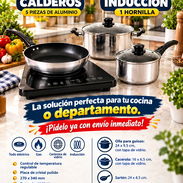 🍳COMBO 🍳 COCINA #3 JUEGO DE CALDEROS + COCINA INDUCCIÓN 1 HORNILLA. ENTREGA GRATIS CON FACTURA Y GARANTÍA. 📲 54833699 - Img 58015046
