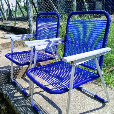 Se venden se reparan forran los sillones de aluminio a domicilio solo C habana interesados llamar o WhatsApp 59318903 - Img 122357416