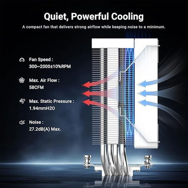 ID-COOLING SE-214-XT V2 ARGB Disipador de aire para CPU blanco - Img 122556229