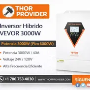 Inversor Híbrido VEVOR 3000W 6000W Pico Alta Frecuencia 24V a 120V MPPT 100A Con WiFi Off Grid Blanco - Img 55071837