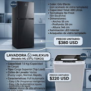 CON MENSAJERÍA, GARANTÍA Y FACTURA! Refrigerador Lemax de 7.5 pies congelación seca y lavadora automática Milexus - Img 55718681