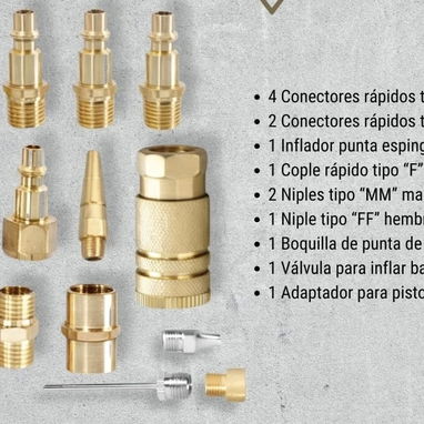 Kit de accesorios de aire para compresor – 17 piezas - Img 112529507