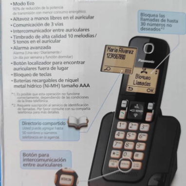 70usd Vendo telefono inalambrico Panasonic de 3 bases nuevo en caja 52774129 - Img 122058689