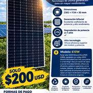 ⚡ MÁXIMA POTENCIA: PANEL SOLAR LONGI 610W BIFACIAL ⚡Asegura tu energía con la más alta tecnología y eficiencia superior - Img 58344357