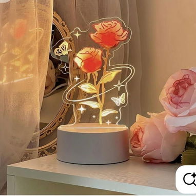 🌹Lámparas 3D con bombillos led ,conectadas a la corriente, trae su cable tipo C Bases blancas 🏷️ $10 usd o al cambio - Img 122432709