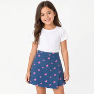 Set de 2 shorts de niña con estampado efecto mezclilla - Img 58269944