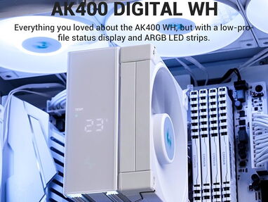❗️GGWP Store. Disipador DeepCool AK400 DIGITAL WH con pantalla para control d temperatura del cpu y rgb - Img main-image-45018015