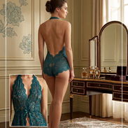 Body de Encaje Floral "Emerald Velvetine" – Colección de Lujo S - Img 55208468