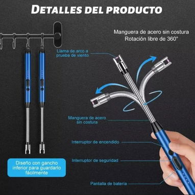 Encendedor de chispa electrica. Carga x usb portatil - Img 122229713